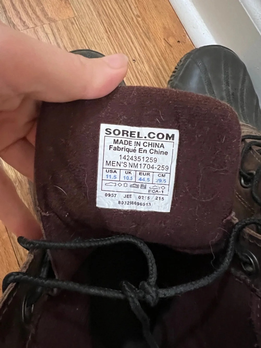 Sorel Men’s Brown and Black Waterproof Winter Duck Boots